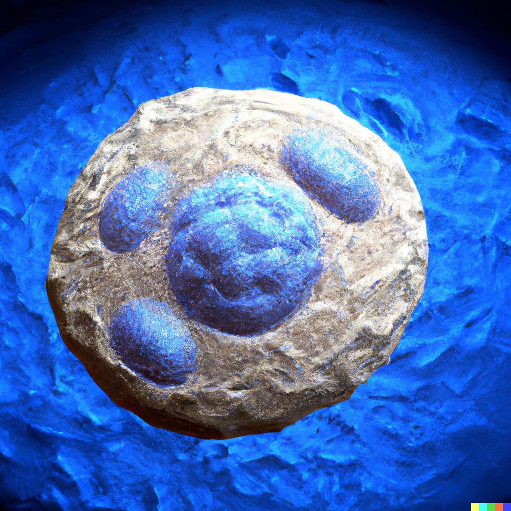 DALL·E 2023-08-16 16.56.45 - high resolution microscopic image of a MAIT cell with blue background, digital art